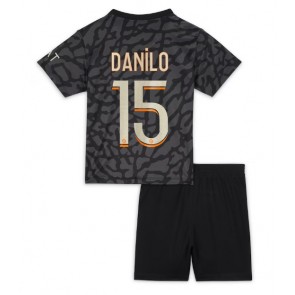 Paris Saint-Germain Danilo Pereira #15 Tredje trøje Børn 2023-24 Kort ærmer (+ korte bukser)